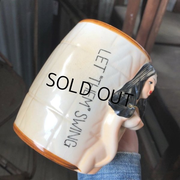 画像14: 60s Vintage Nude Naked Girl Nodder Ceramic Mug -Let Them Swing- (B862) (14)