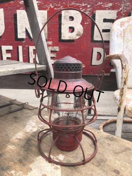 画像1: Vintage Pennsylvania Lines ADLAKE Railroad Lantern (B865) (1)