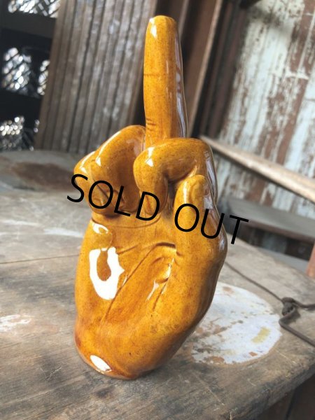 画像3: Vintage Middle Finger Motif The Finger Statue Tray (B894) (3)