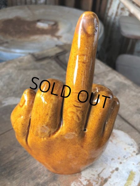 画像13: Vintage Middle Finger Motif The Finger Statue Tray (B894) (13)