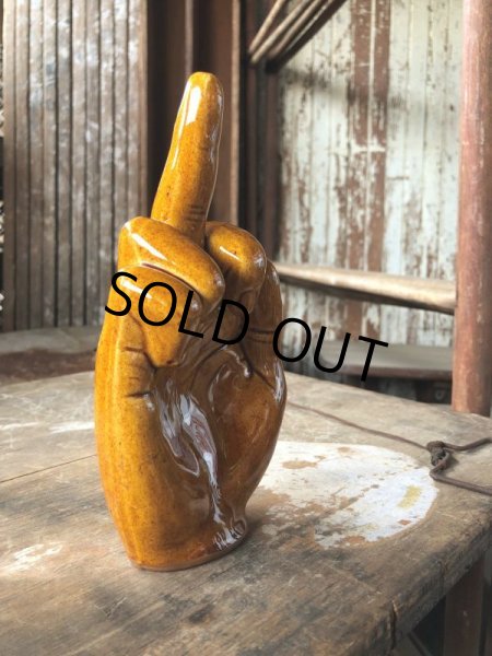 画像5: Vintage Middle Finger Motif The Finger Statue Tray (B894) (5)