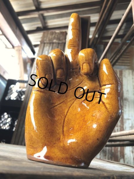 画像6: Vintage Middle Finger Motif The Finger Statue Tray (B894) (6)