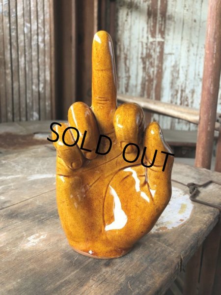 画像2: Vintage Middle Finger Motif The Finger Statue Tray (B894) (2)