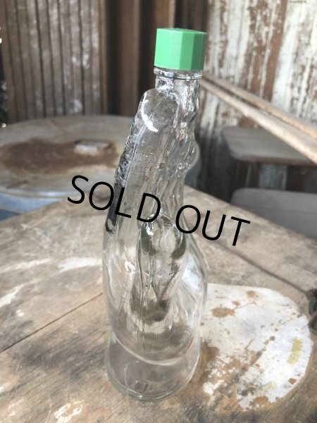 画像3: Vintage Hand Motif Lation Glass Bottle (B895) (3)