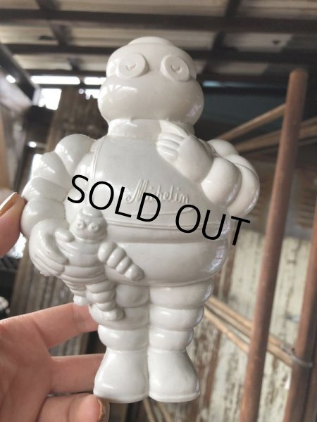 画像1: Vintage Michelin man Bibendum Advertising Vinyl Figure Petitcollin Made in France (B897) (1)