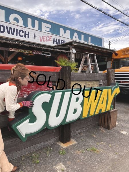 画像13: 【店舗引き取り限定】Vintage SUBWAY Restaurant Advertising Store Display Light Sign Huge!! 294cm (B903) (13)