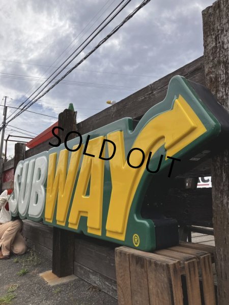 画像11: 【店舗引き取り限定】Vintage SUBWAY Restaurant Advertising Store Display Light Sign Huge!! 294cm (B903) (11)