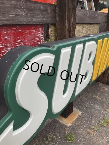 画像8: 【店舗引き取り限定】Vintage SUBWAY Restaurant Advertising Store Display Light Sign Huge!! 294cm (B903) (8)