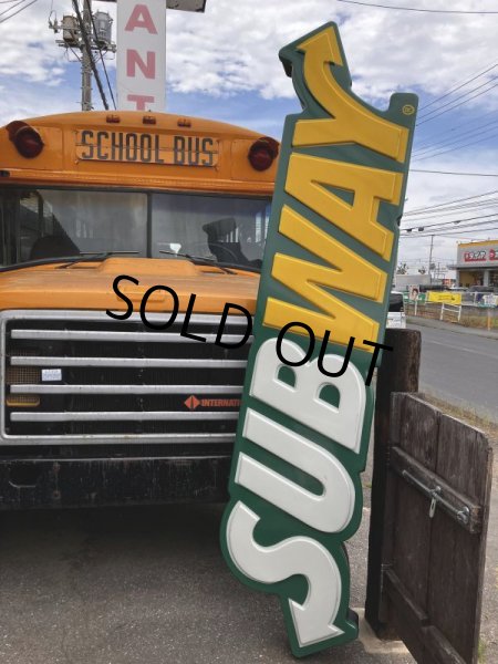画像14: 【店舗引き取り限定】Vintage SUBWAY Restaurant Advertising Store Display Light Sign Huge!! 294cm (B903) (14)