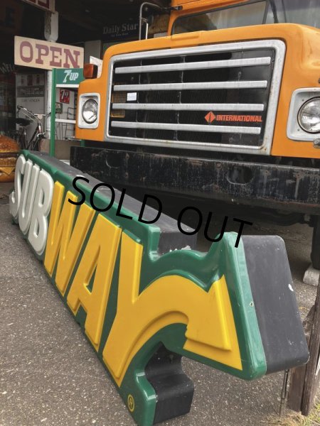 画像15: 【店舗引き取り限定】Vintage SUBWAY Restaurant Advertising Store Display Light Sign Huge!! 294cm (B903) (15)