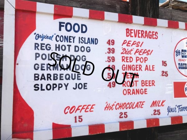 画像4: 【店舗引き取り限定】Vintage CONEY ISLAND Big GEORGE'S DAIRY PALACE Store Sign Huge!! 259cm (B904) (4)