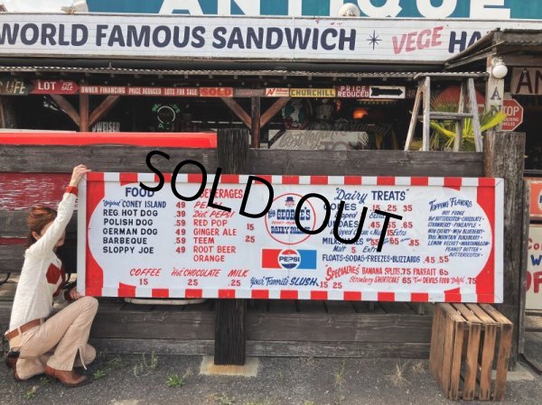 画像14: 【店舗引き取り限定】Vintage CONEY ISLAND Big GEORGE'S DAIRY PALACE Store Sign Huge!! 259cm (B904) (14)