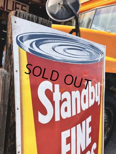 画像5: Hard to Find ! Vintage Advertising STANDBY FINE FOODS Store Display Sign Huge ! (B907) (5)