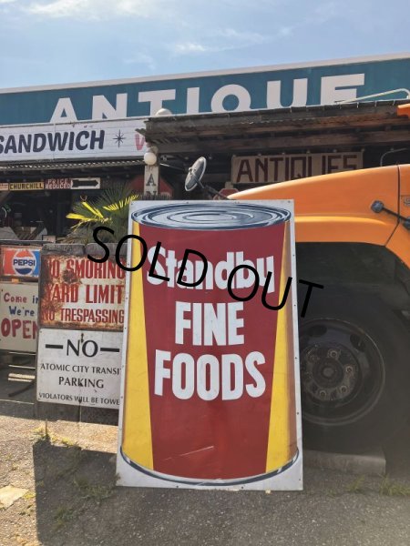 画像1: Hard to Find ! Vintage Advertising STANDBY FINE FOODS Store Display Sign Huge ! (B907) (1)