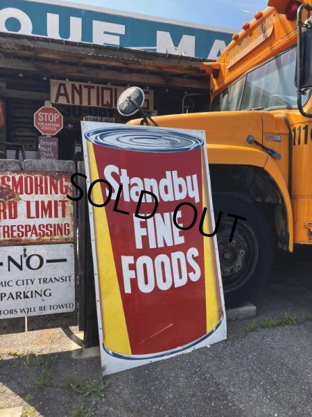 画像3: Hard to Find ! Vintage Advertising STANDBY FINE FOODS Store Display Sign Huge ! (B907) (3)