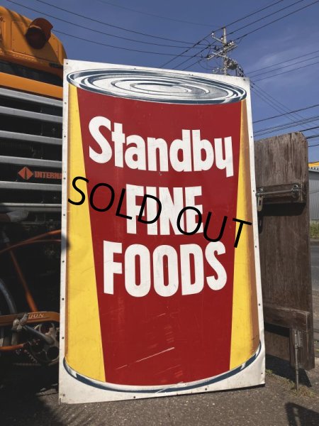画像10: Hard to Find ! Vintage Advertising STANDBY FINE FOODS Store Display Sign Huge ! (B907) (10)