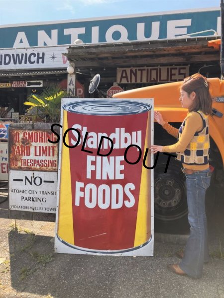 画像16: Hard to Find ! Vintage Advertising STANDBY FINE FOODS Store Display Sign Huge ! (B907) (16)