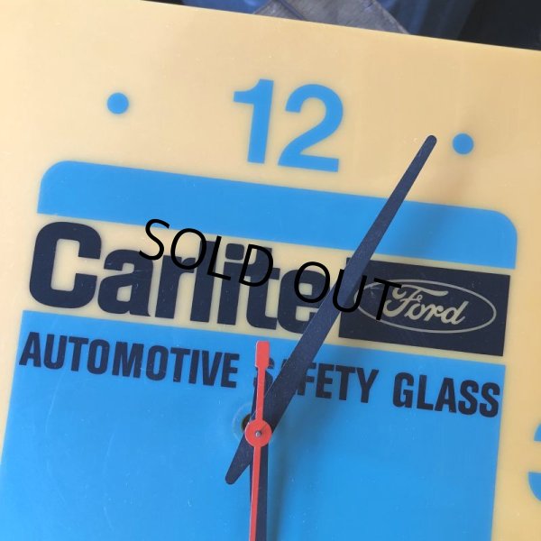 画像3: Vintage Carlite Automotive Safety Glass Ford Lighted Clock Sign (B913) (3)