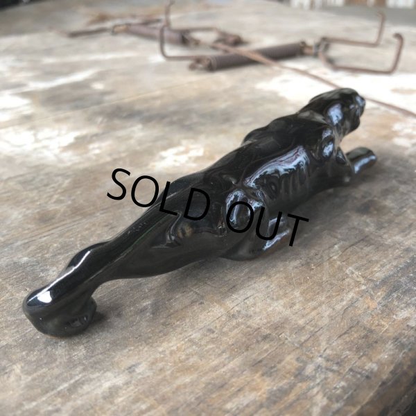 画像4: 50s Vintage Black Panther Ceramic Deco Small Size Statue (B912) (4)