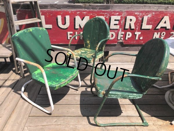 画像18: Vintage U.S.A. Metal Lawn Chair (B915) (18)
