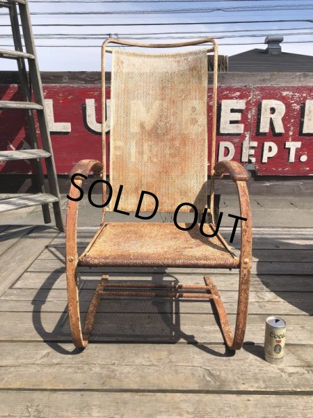 画像1: Vintage U.S.A. Metal Lawn Chair (B919) (1)