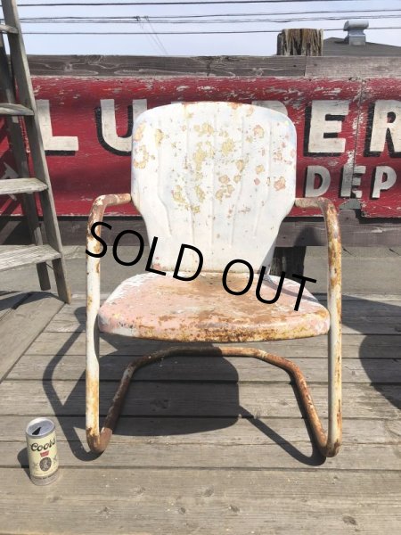 画像1: Vintage U.S.A. Metal Lawn Chair (B922) (1)