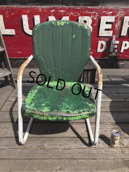 画像1: Vintage U.S.A. Metal Lawn Chair (B914) (1)