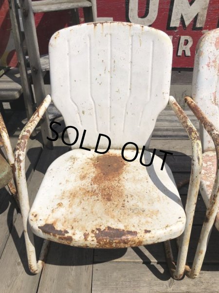 画像14: Vintage U.S.A. Metal Lawn Chair (B921) (14)