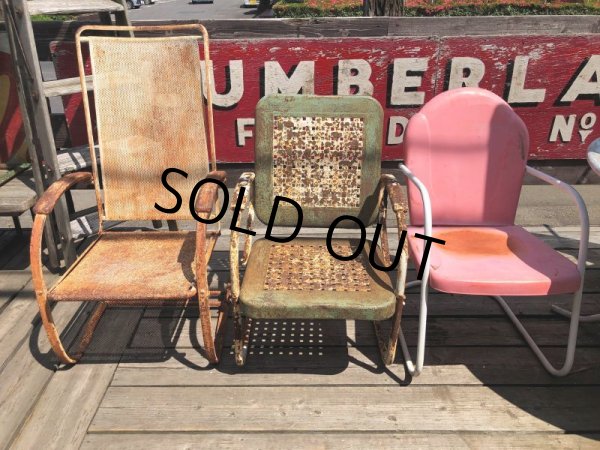 画像21: Vintage U.S.A. Metal Lawn Chair (B918) (21)