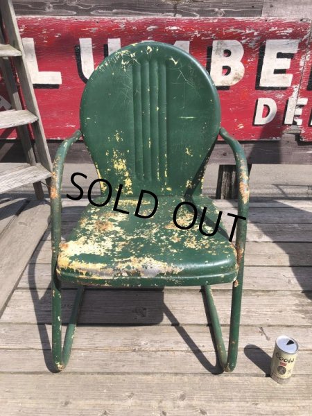 画像1: Vintage U.S.A. Metal Lawn Chair (B916) (1)