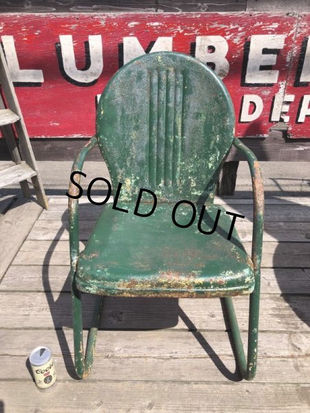 画像1: Vintage U.S.A. Metal Lawn Chair (B915) (1)