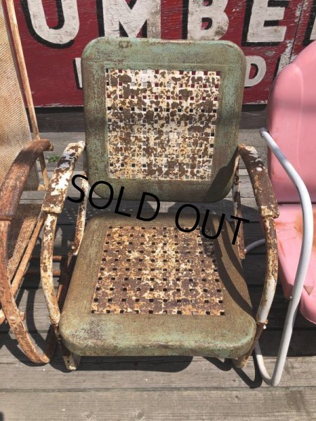 画像20: Vintage U.S.A. Metal Lawn Chair (B918) (20)