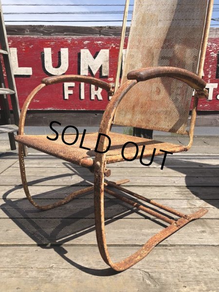 画像10: Vintage U.S.A. Metal Lawn Chair (B919) (10)