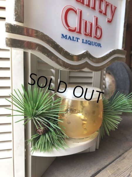 画像17: Vintage Advertising Country Club Malt Liquor Store Display Lighted Sign (B925) (17)