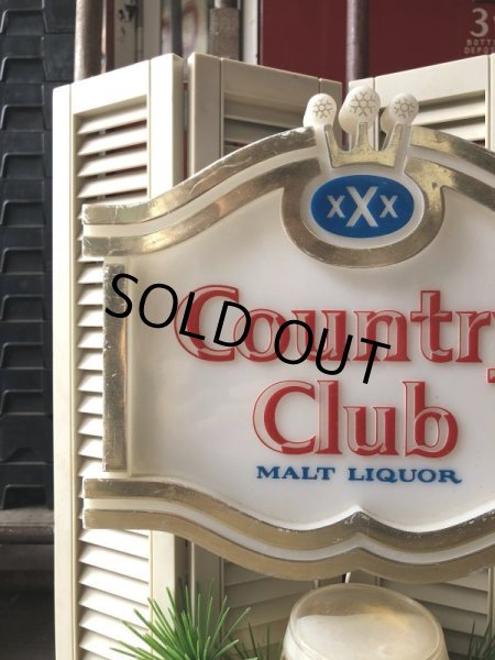 画像14: Vintage Advertising Country Club Malt Liquor Store Display Lighted Sign (B925) (14)