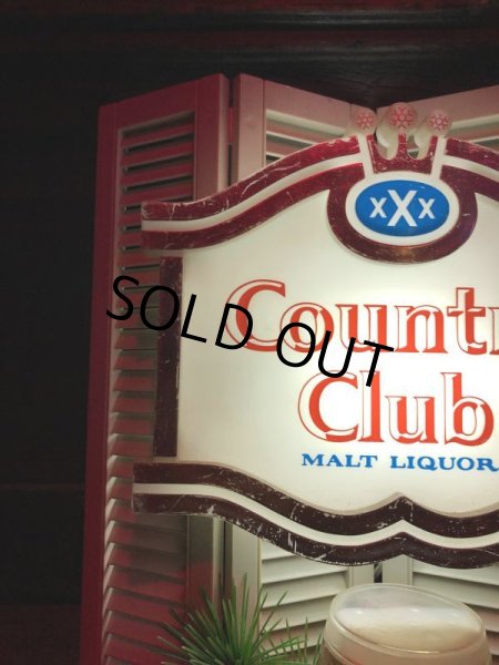 画像2: Vintage Advertising Country Club Malt Liquor Store Display Lighted Sign (B925) (2)