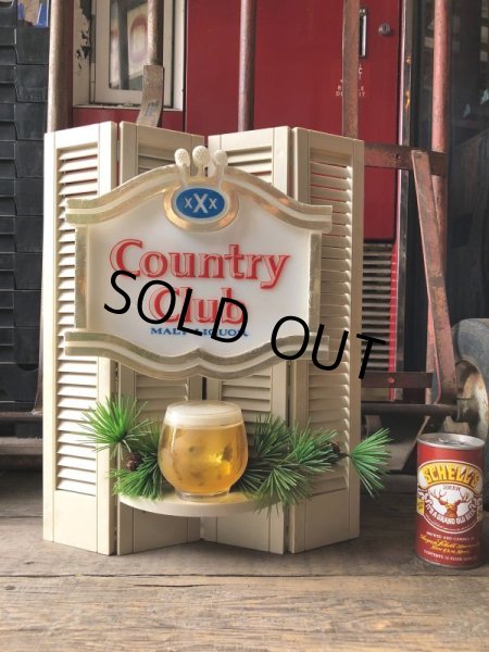 画像11: Vintage Advertising Country Club Malt Liquor Store Display Lighted Sign (B925) (11)