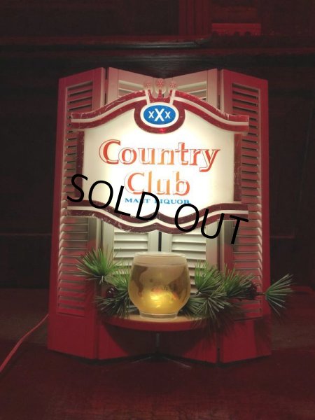 画像10: Vintage Advertising Country Club Malt Liquor Store Display Lighted Sign (B925) (10)