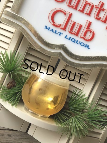 画像27: Vintage Advertising Country Club Malt Liquor Store Display Lighted Sign (B925) (27)