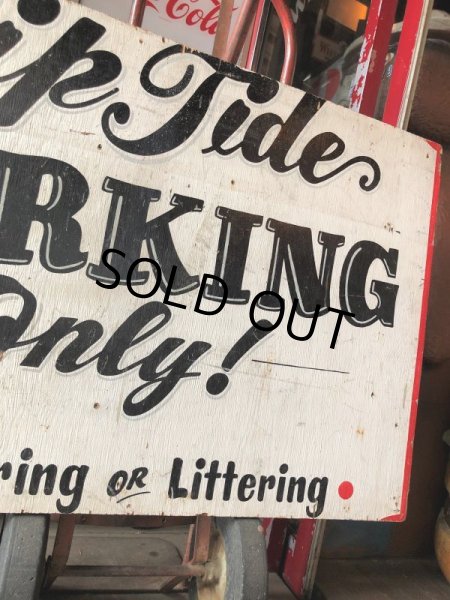 画像5: Hand Painted Wooden NO PARKING Sign Original Vintage U.S.A. (B927) (5)