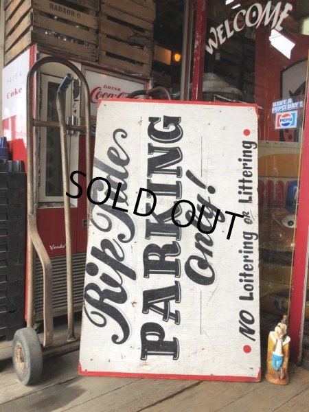 画像18: Hand Painted Wooden NO PARKING Sign Original Vintage U.S.A. (B927) (18)