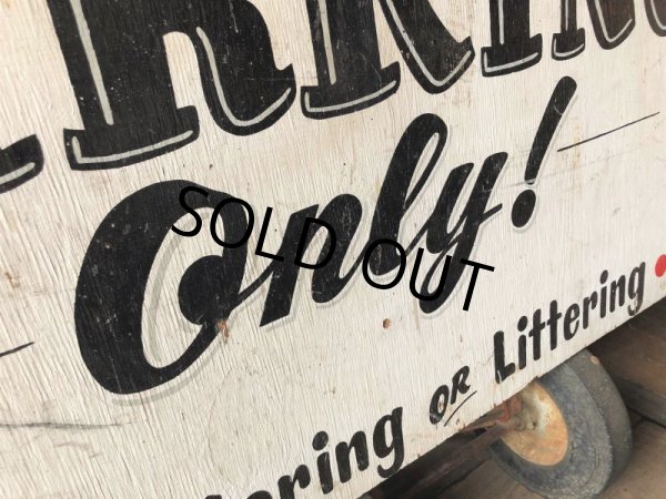 画像8: Hand Painted Wooden NO PARKING Sign Original Vintage U.S.A. (B927) (8)