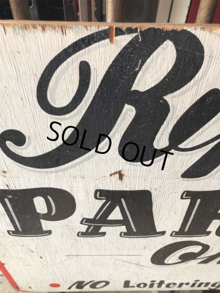 画像2: Hand Painted Wooden NO PARKING Sign Original Vintage U.S.A. (B927) (2)