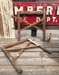画像21: Vintage Industrial Rustic Wooden Folding Sawhorses (B934) (21)