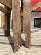 画像24: Vintage Industrial Rustic Wooden Folding Sawhorses (B934) (24)