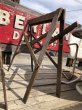 画像16: Vintage Industrial Rustic Wooden Folding Sawhorses (B934) (16)