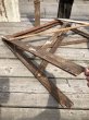 画像20: Vintage Industrial Rustic Wooden Folding Sawhorses (B934) (20)