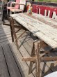 画像6: Vintage Industrial Rustic Wooden Folding Sawhorses (B934) (6)