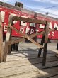 画像17: Vintage Industrial Rustic Wooden Folding Sawhorses (B934) (17)