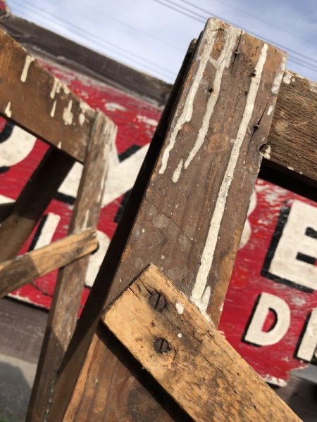 画像14: Vintage Industrial Rustic Wooden Folding Sawhorses (B934) (14)